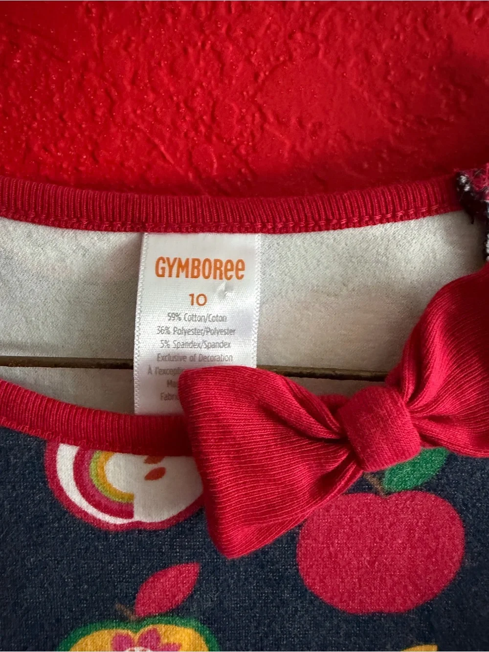 Gymboree Navy Fruit & Heart Cap-Sleeve Dress
